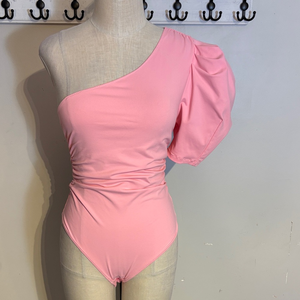 Chic Pink One-Shoulder Bodysuit by Intimately Free People NWT size small